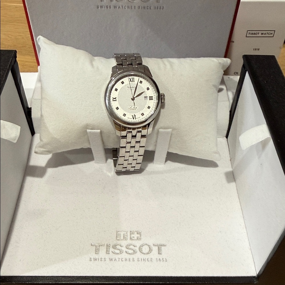 Tissot women’s Swiss Automatic Le Loc watch with Diamond accents